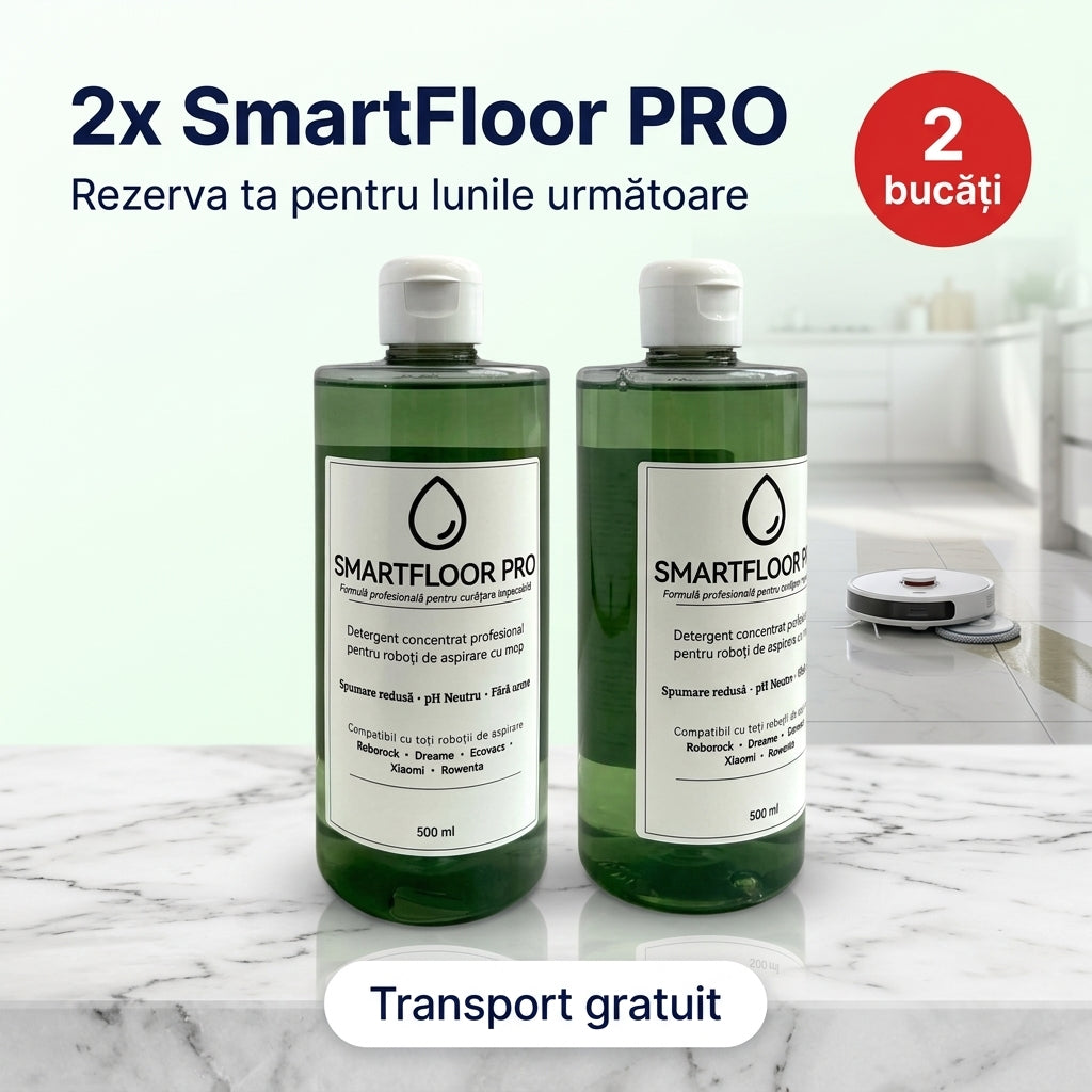 Pachet 2x SmartFloor PRO 500ml detergent robot aspirator